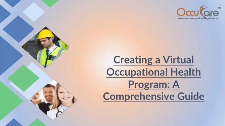 creating a virtual occupational health program