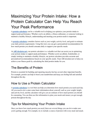 maximizing your protein intake how a protein