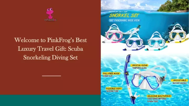 welcome to pinkfrog s best luxury travel gift scuba snorkeling diving set