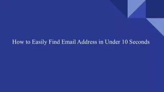 How to Easily Find Email Address in Under 10 Seconds