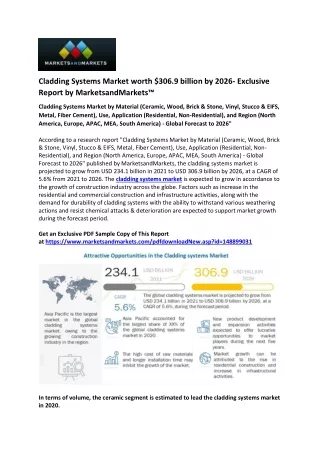 cladding systems market worth 306 9 billion