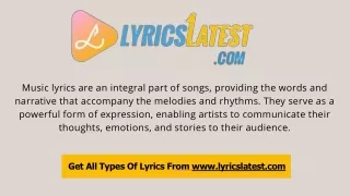 Hindi Songs Lyrics and Punjabi Songs Lyrics - Lyricslatest