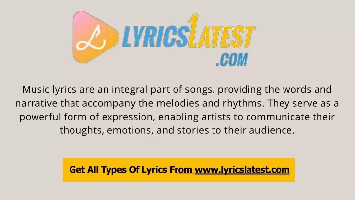 music lyrics are an integral part of songs