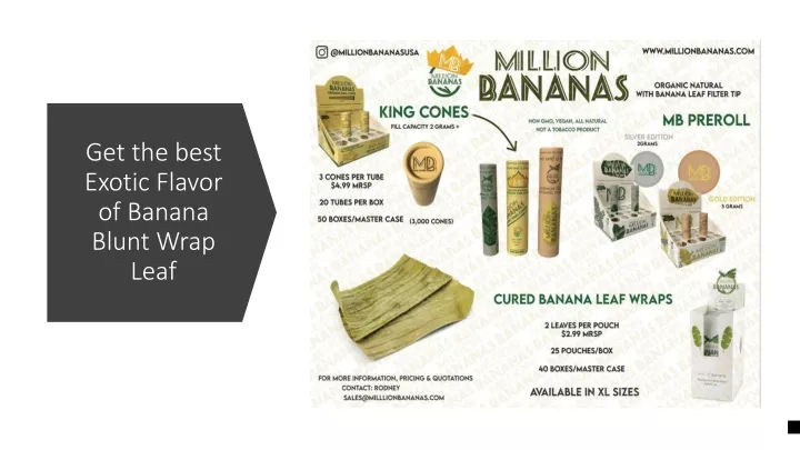 get the best exotic flavor of banana blunt wrap leaf