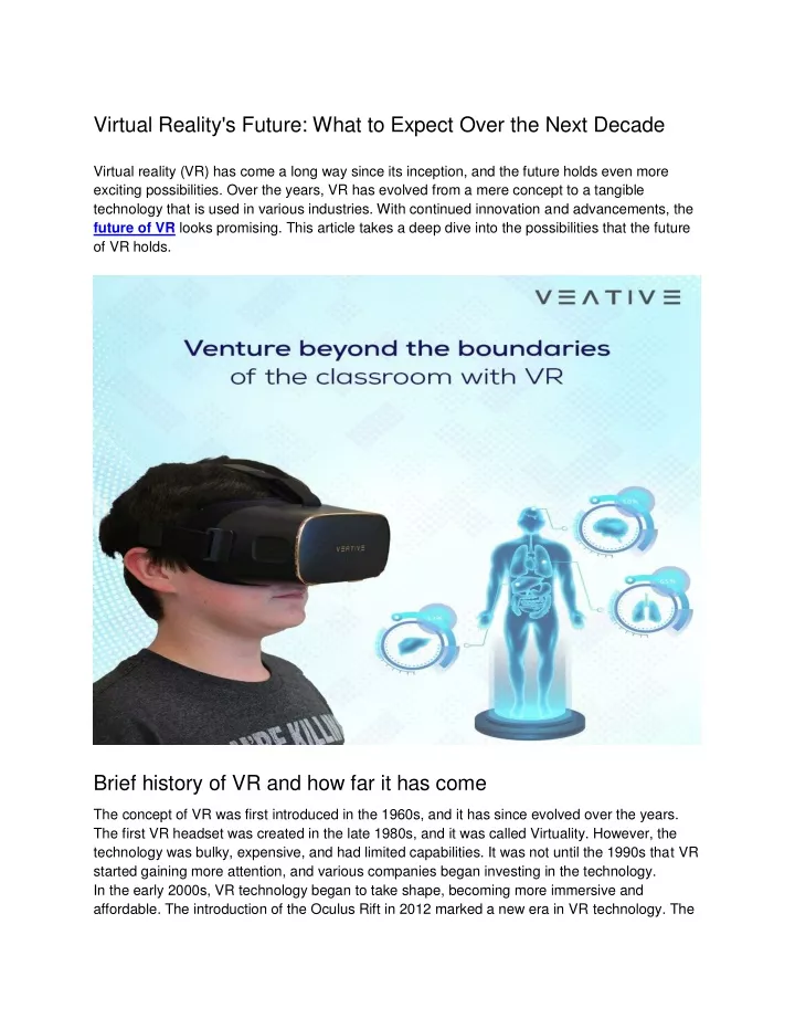virtual reality s future what to expect over