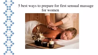 5 Best ways to prepare for first sensual massage for women