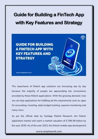 guide for building a fintech app guide