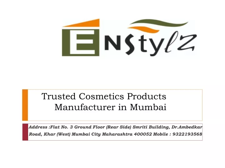 trusted cosmetics products manufacturer in mumbai