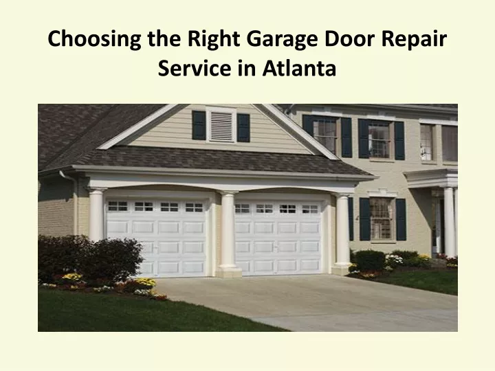 choosing the right garage door repair service