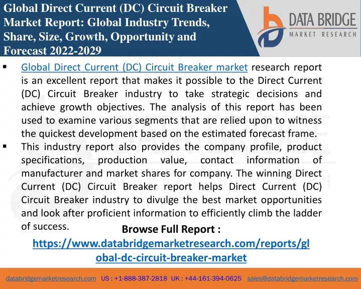 global direct current dc circuit breaker market