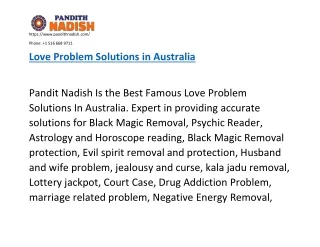 Best Love Problem Solutions In Australia