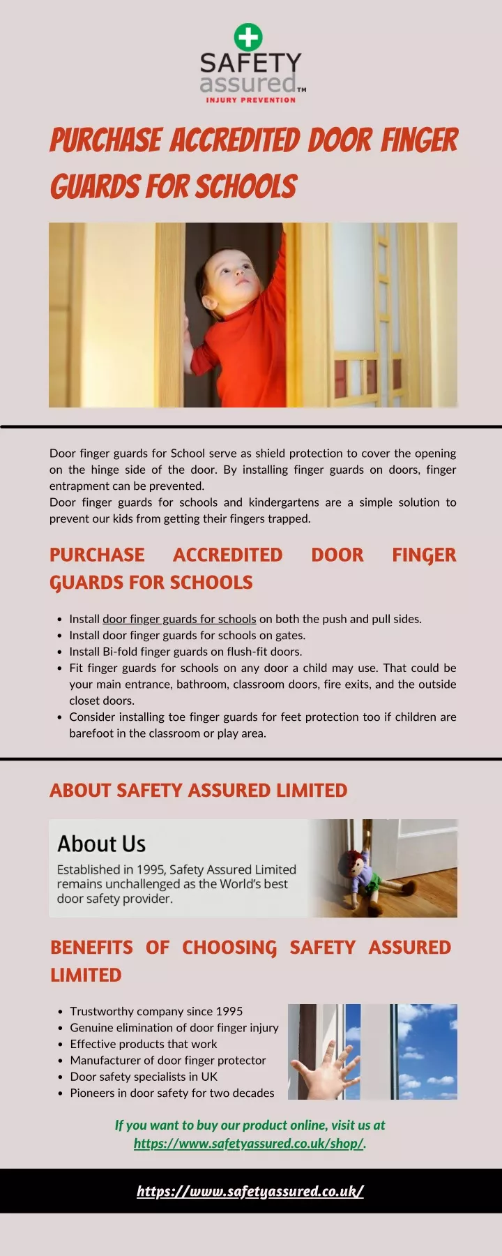 purchase accredited door finger guards for schools