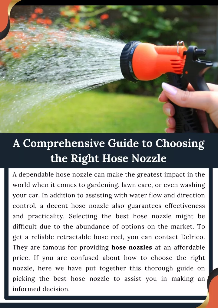 a comprehensive guide to choosing the right hose