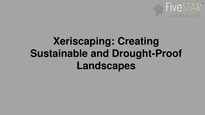 xeriscaping creating sustainable and drought