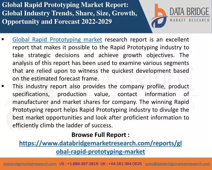 global rapid prototyping market report global