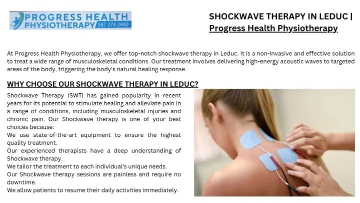 shockwave therapy in leduc progress health