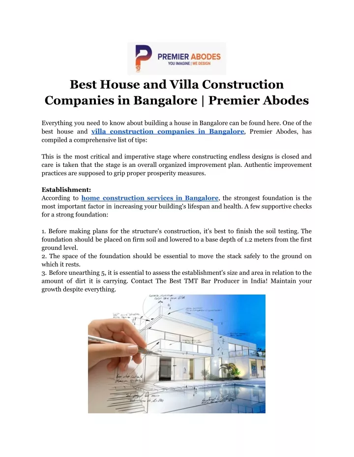 best house and villa construction companies