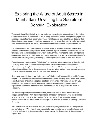 Exploring the Allure of Adult Stores in Manhattan_ Unveiling the Secrets of Sensual Exploration