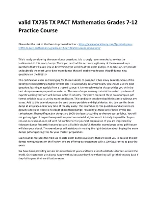 valid tx735 tx pact mathematics grades