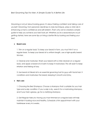 best grooming tips for men a simple guide