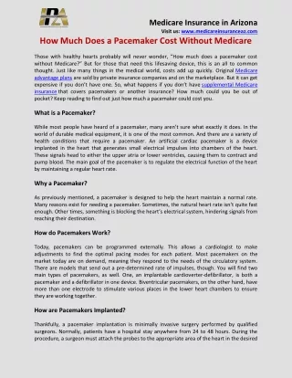 How Much Does a Pacemaker Cost Without Medicare