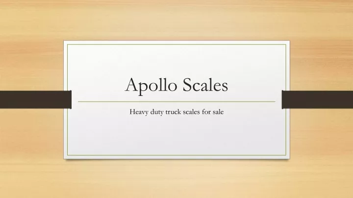 apollo scales