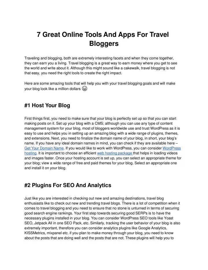 7 great online tools and apps for travel bloggers