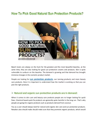 How To Pick Good Natural Sun Protection Products.docx