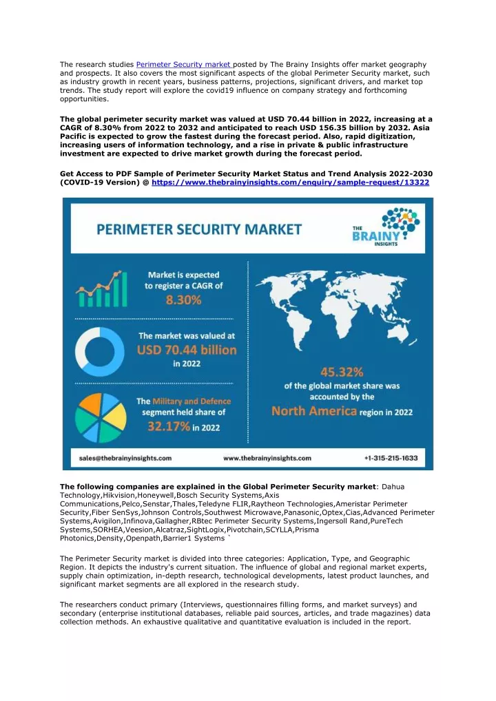 the research studies perimeter security market