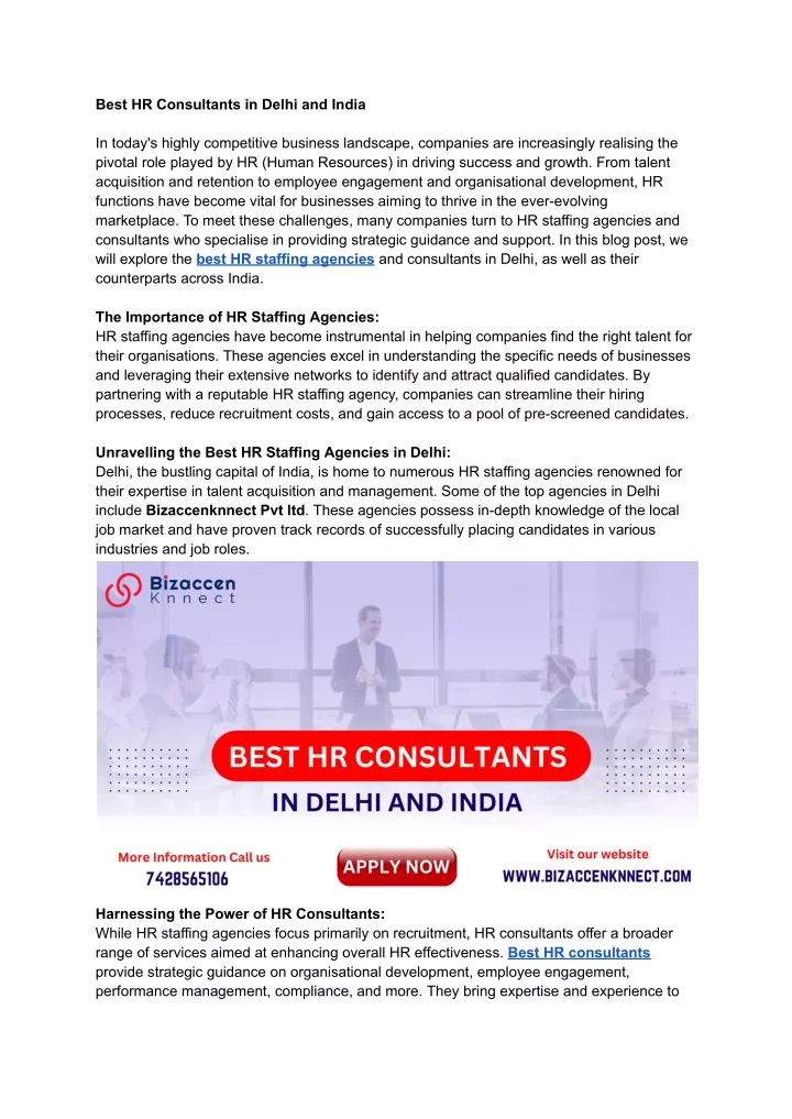 best hr consultants in delhi and india