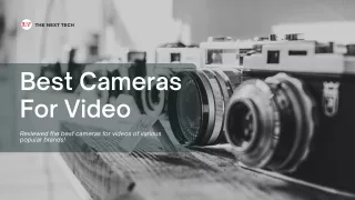 Best Cameras For Video