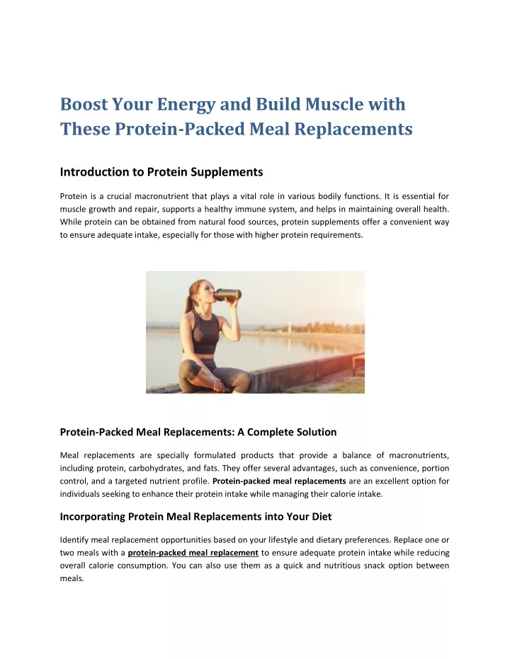 boost your energy and build muscle with these