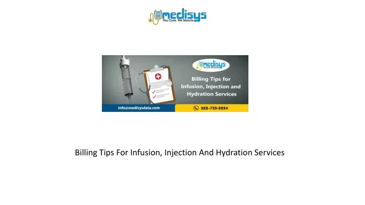 billing tips for infusion injection and hydration