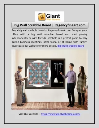 Big Wall Scrabble Board | Regencyfineart.com