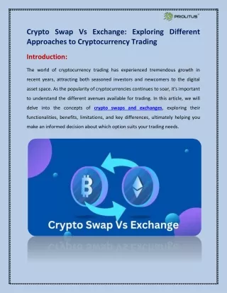 crypto swap vs exchange exploring different