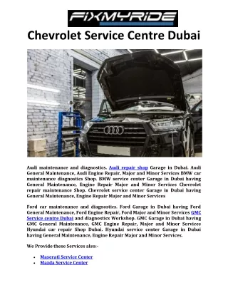Chevrolet Service Centre Dubai