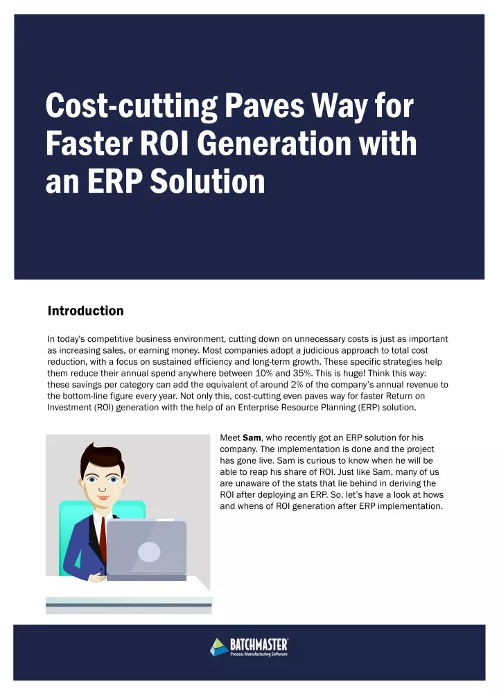 cost cutting paves way for faster roi generation