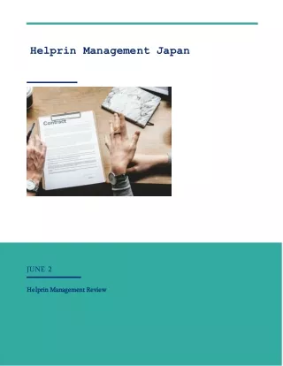 Planning Services for the Financial - Helprin Management Tokyo Japan
