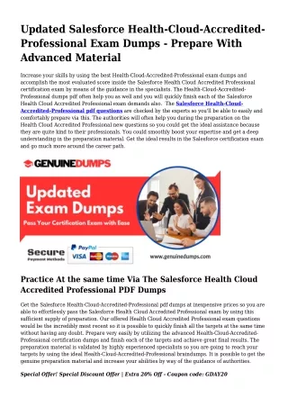 Health-Cloud-Accredited-Professional PDF Dumps - Salesforce Certification Create
