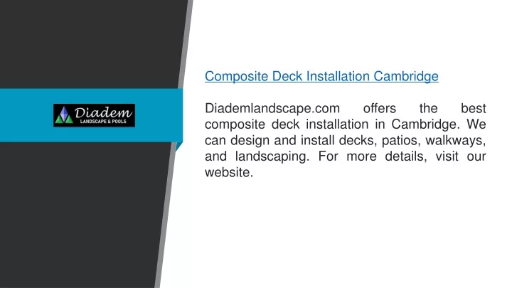 composite deck installation cambridge