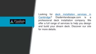 looking for deck installation services