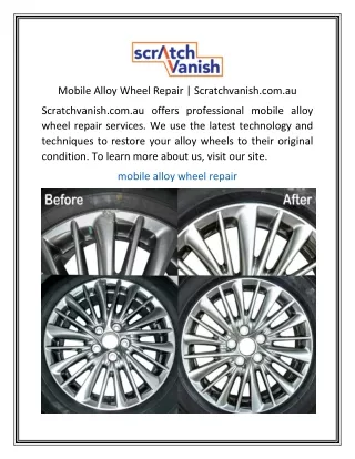 mobile alloy wheel repair scratchvanish com au
