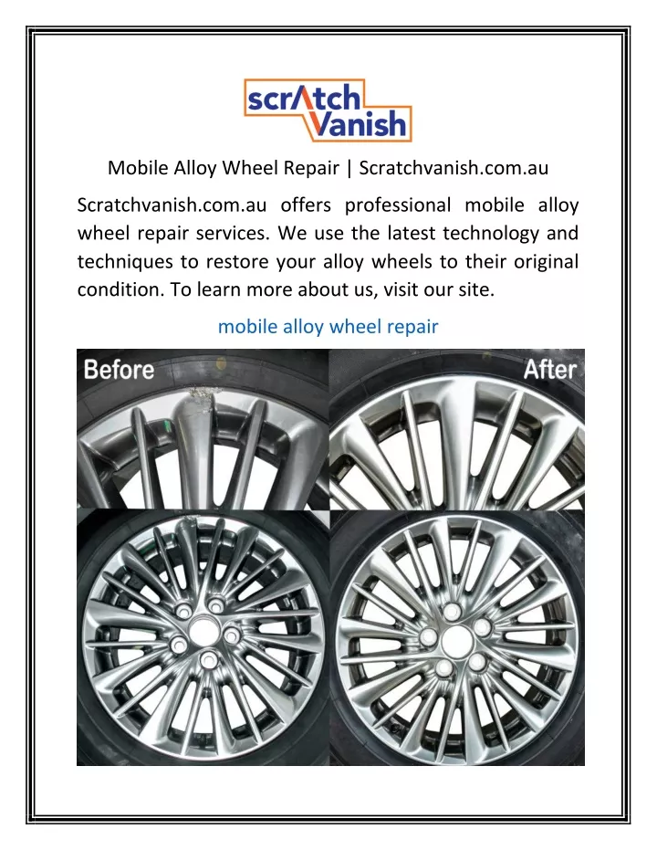 mobile alloy wheel repair scratchvanish com au