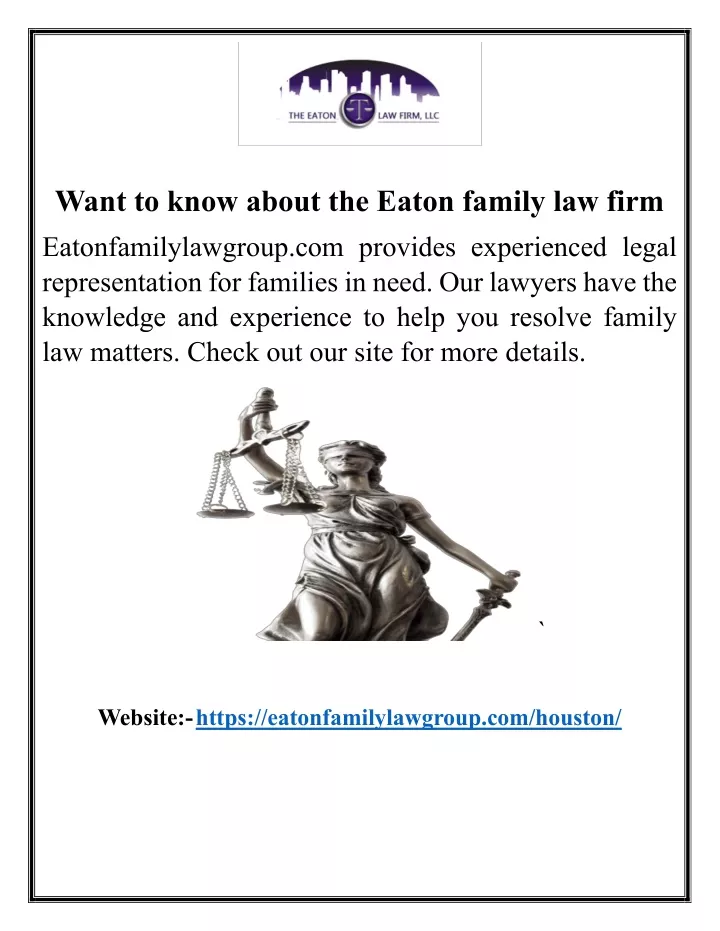 want to know about the eaton family law firm