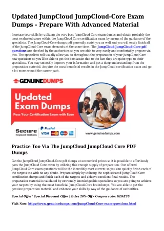 JumpCloud-Core PDF Dumps The Supreme Source For Preparation