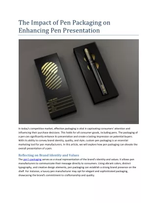 Pen Packaging