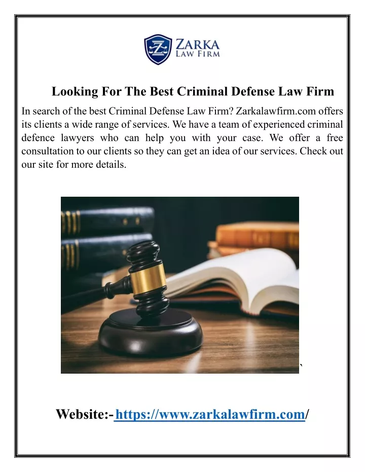 looking for the best criminal defense law firm