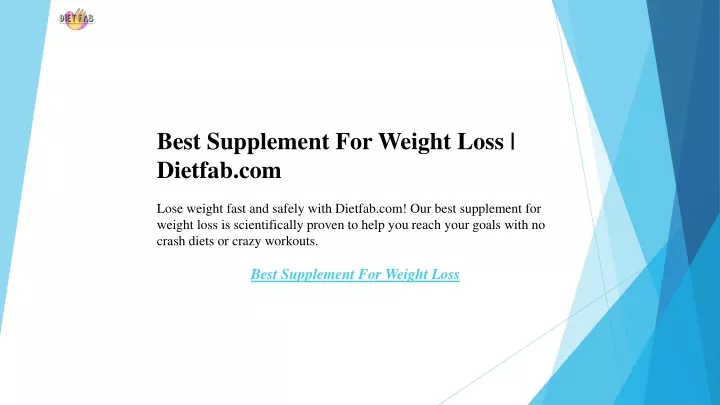 best supplement for weight loss dietfab com lose
