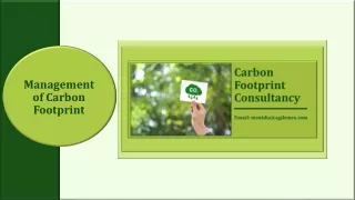 management of carbon footprint